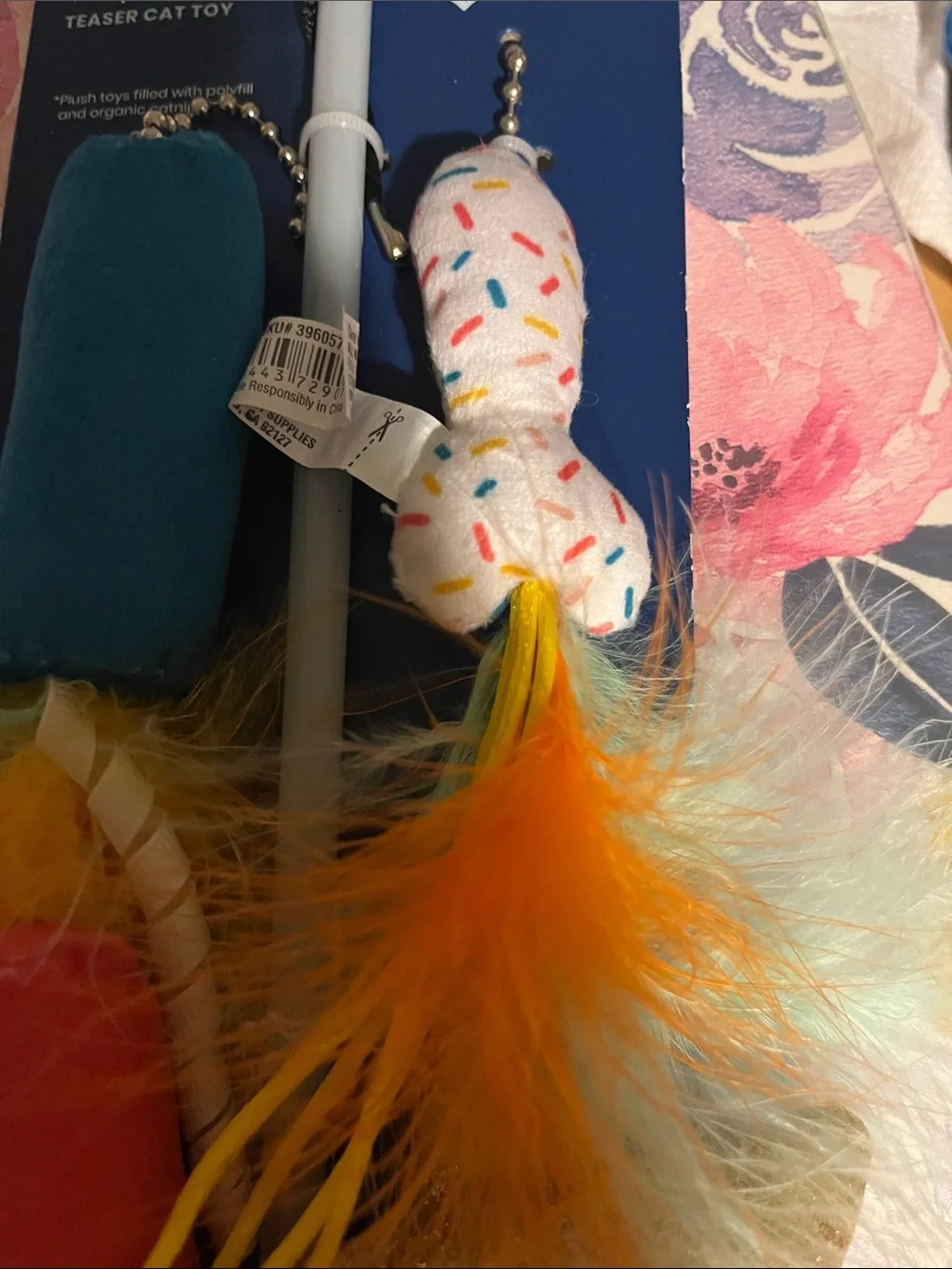 Youly The Party Animal Cat Teaser Toy - Multi-Color